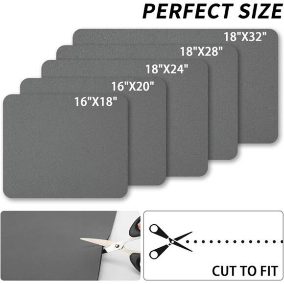 Super Absorbent Dish Drying Mat Non Slip Heat Resistant Kitchen Counter Pad Grey - Picture 6 of 7